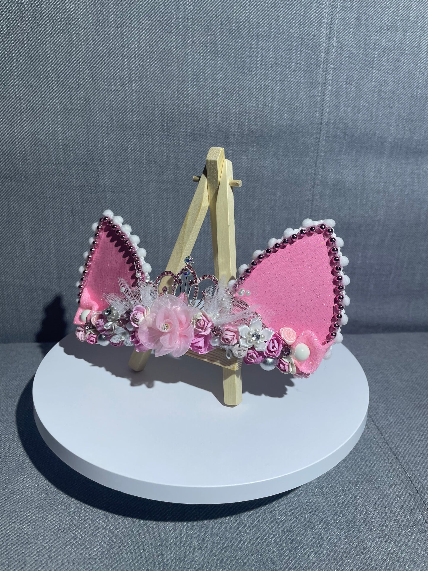 Marie Inspired Tiara with Cat Ears