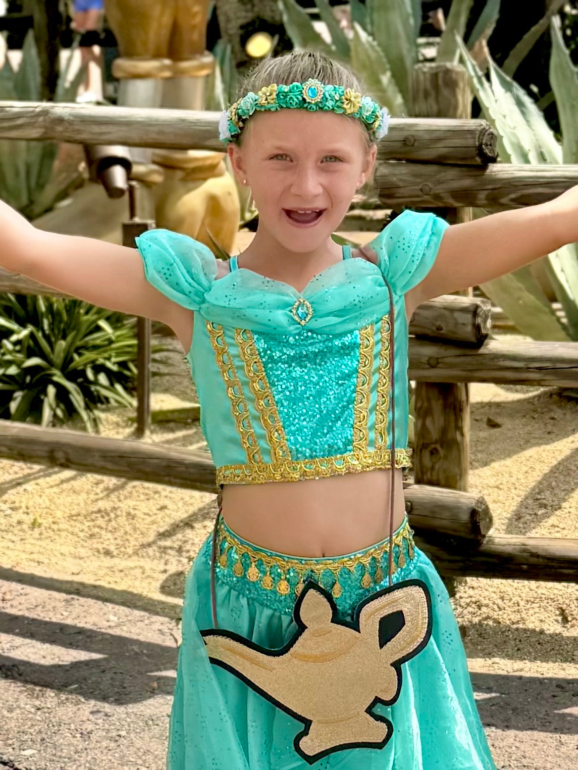 Princess Jasmine Inspired Flower Crown - Arabian Nights Elegance