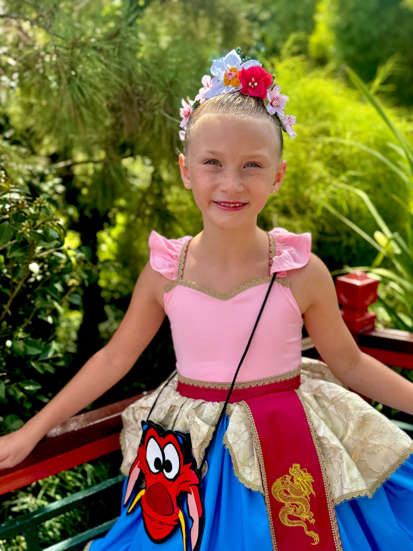 Mulan Inspired Floral Headpiece, Warrior Tiara