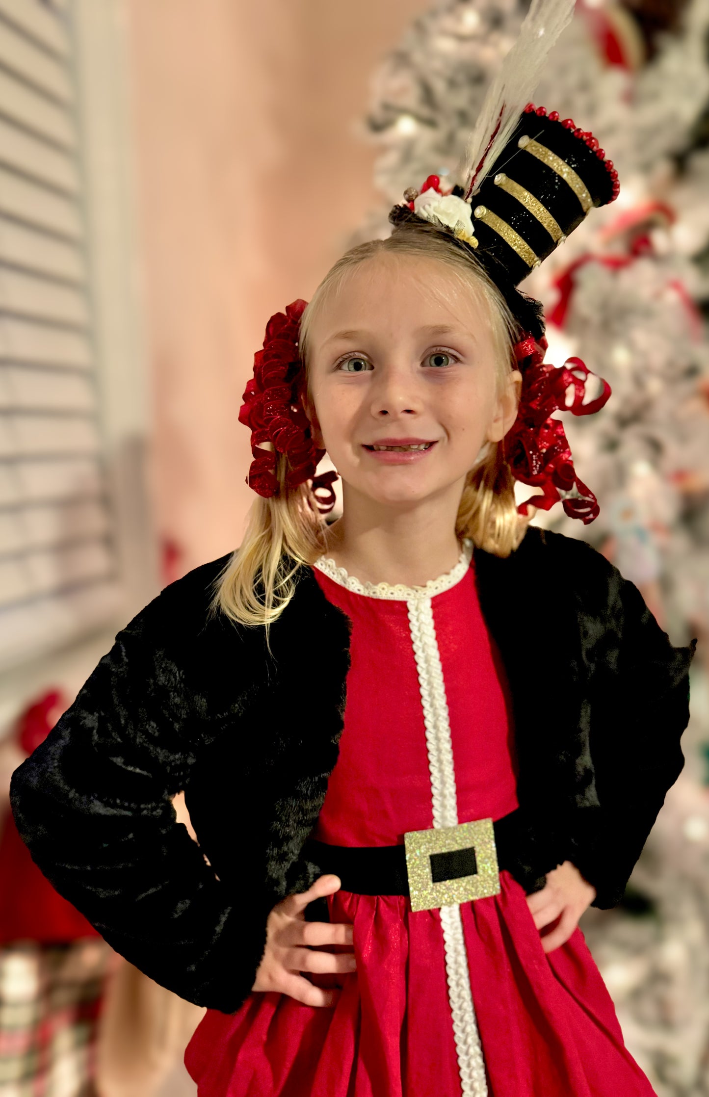 Nutcracker Inspired Fascinator, Christmas Soldier Mini Hat