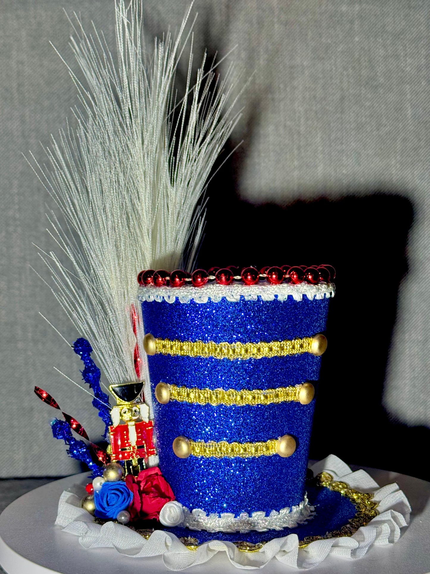 Nutcracker Inspired Fascinator, Christmas Soldier Mini Hat