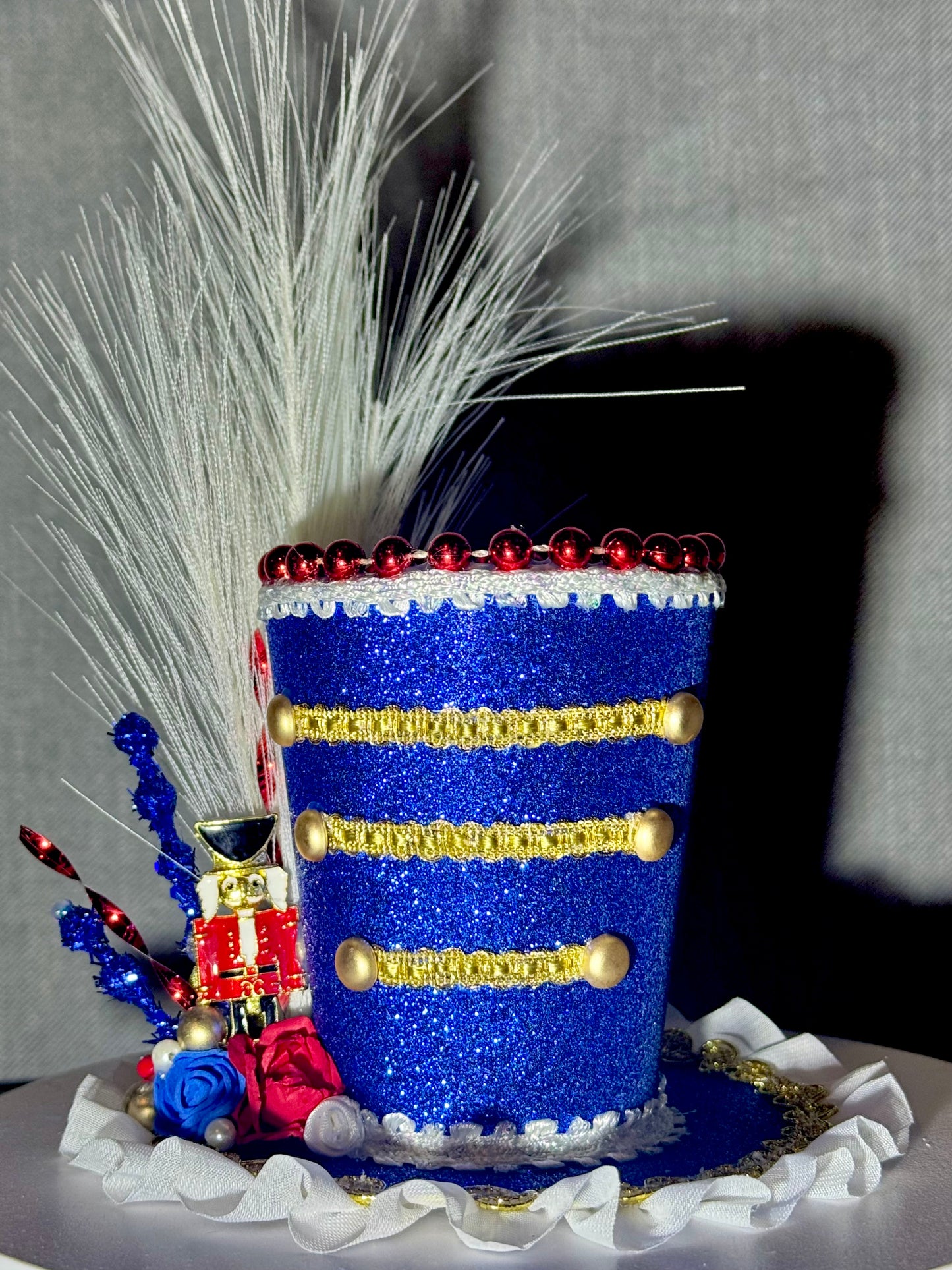 Nutcracker Inspired Fascinator, Christmas Soldier Mini Hat