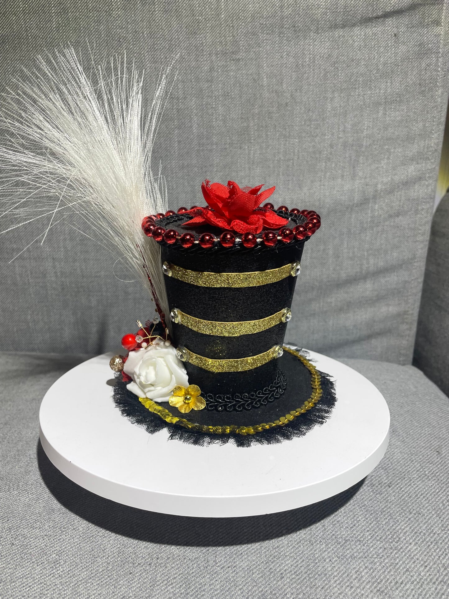 Nutcracker Inspired Fascinator, Christmas Soldier Mini Hat