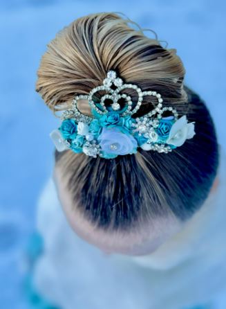 Frozen Elsa Inspired Princess Tiara, Clip On Elsa Tiara for Ice Queen Costume Dress Up