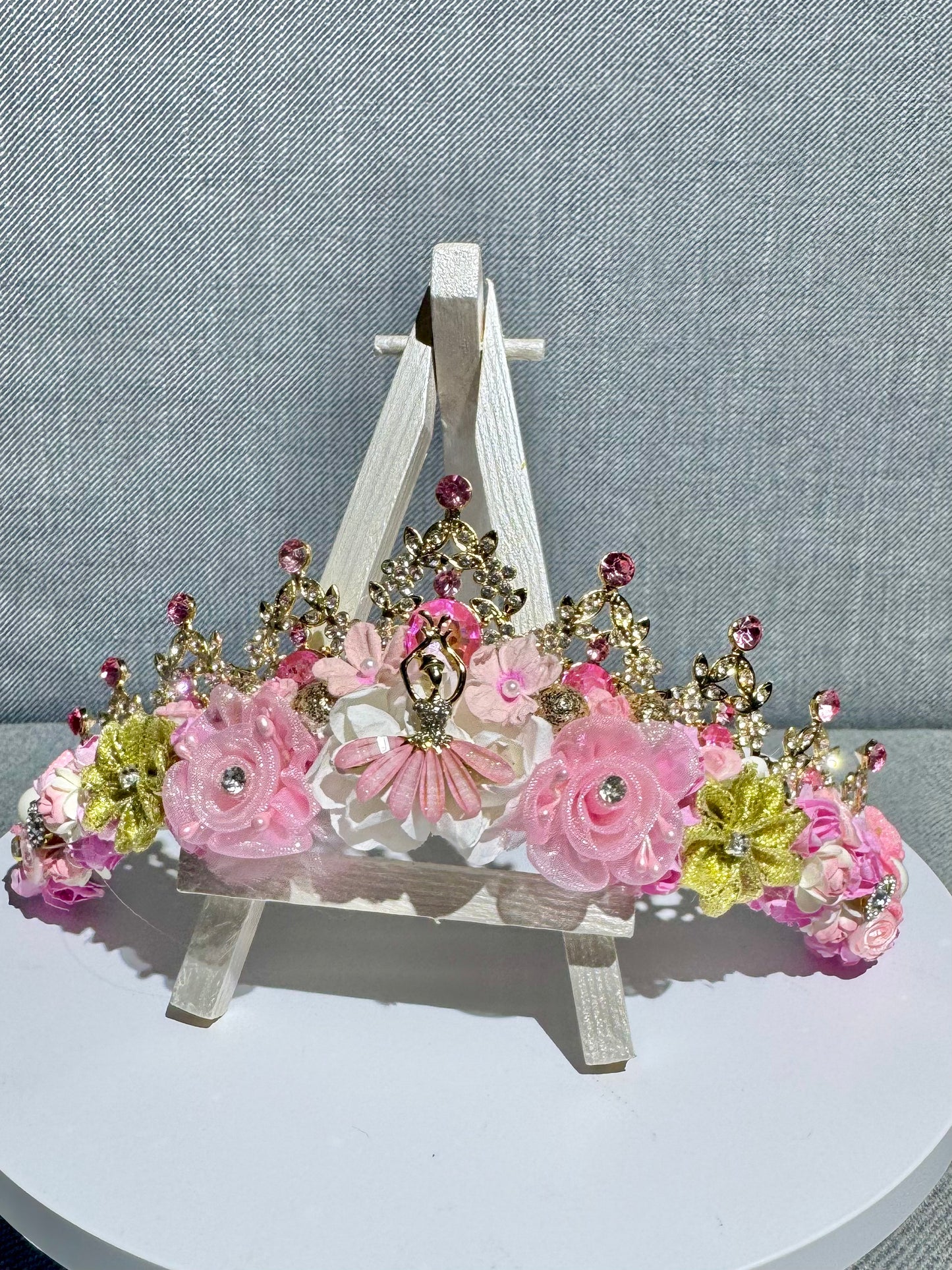 Sugar Plum Fairy Crown - Pink And Gold Nutcracker Crown